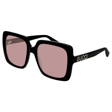 gucci square feminine black and marble pink sunglasses|gucci unisex fashion 54mm sunglasses.